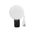 Miniatyrbillede 2 af 8: Mini telefon clip-on fyldlys USB genopladelig selfie ringlys til livestreaming (sort)
