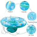 Miniatyrbild 5 av 7: Summer Babies Floatie, Miljövänlig PVC Dubbel Airbag Uppblåsbar Pool Träningsflotte För Barns Nöje Och Säkerhet, Transparent Design Mjuk &
