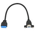 Pikkukuva 2 / 5: Sovitinkaapel 5Gpbs ABS USB3.0 SingleEnded naaras 20-pin 30mm datansiirtolinja
