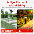Miniatyrbild 7 av 8: Vattentät Utomhusbelysning för Trädgårdsgångar, Solcellsdrivna LED-spotlights för Landskap, Väderbeständiga Solcellslampor för Gångar, Automatisk Belysning 2-pack