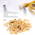 Miniatyrbillede 4 af 5: 100 stk. RJ45 CAT6e Pass Through-stik, rent kobber, afskærmet, Plug and Play, 8P8C Ethernet-kabel, crimp-ender