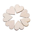 Miniatyrbillede 3 af 3: Kærlighed Hjerte Form Træ Pynt til Bryllupper Plaketter Ornament(30mm 50stk)