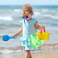 Miniatyrbilde 4 av 5: 3 stk Strandleketøy Mesh Bag, for å holde skjell, frukt eller leker, justerbare bæreseler og glidelås for gutter og jenter