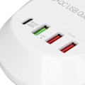 Miniatyrbild 5 av 8: T3P USB-kontakt Multiport-laddare Multifunktionell 4-portars PD QC3.0 USB-laddningshubb 100‑240VEU-kontakt