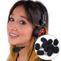 Miniatyrbild 3 av 5: 12 st Mikrofonöverdrag i Skum, Mini Headset Mikrofonöverdragsskydd, Mikrofonskydd, Liten Svamp Vindruta för Konferensrum, Cla