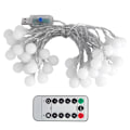 Pikkukuva 1 / 5: 40 LED:n pallovalosarja, 6 m, USB-koristevalot, 8 tilaa, sisä- ja ulkokäyttöön, lämmin valo