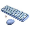 Miniatyrbild 1 av 5: Unikt trådlöst tangentbord och mus-set, inspirerat av retro skrivmaskinsdesign, Plug and Play-installation med 1 USB-kontakt, Ergonomisk tangentplacering,