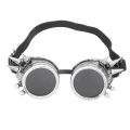 Pikkukuva 1 / 5: ABS-teollisuus Vintage Piikikäs Steampunk Ainutlaatuiset Lasit Pyöräilylasit Kaksinkertainen Kerros Tuulenpitävät Aurinkolasit