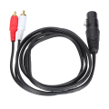 Miniatyrbilde 1 av 5: JORINDO XLR-hunn til dobbel RCA-kabel Y-splitter patch-kabel XLR til RCA-mikrofontilkoblingskabel