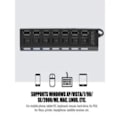 Miniatyrbild 3 av 5: Effektiv 7-Portars USB 2.0 Hub, Flera USB-portar för PC Laptop Mac, Hög Hastighet
