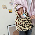 Miniatyrbild 5 av 5: Pälsväska Fluffy Tote Bag för höst och vinter