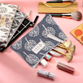 Miniatyrbillede 4 af 5: Trykt Canvas Opbevaringspose Muctifunktionel Mønt Makeup Taske Stor Kapacitet Print