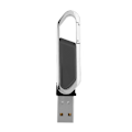 Miniatyrbild 2 av 2: 16G Portabel Metall Nyckelring Rotation Höghastighets USB-minne U Disk Minnessticka (Grå)