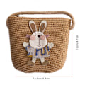 Miniatyrbillede 5 af 5: Børns sommer tegneserie kanin halm messenger tasker mini strandtaske C