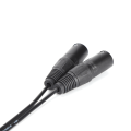 Miniatyrbild 3 av 5: Mikrofonkabel 3,5 mm kontakt till Dual XLR hane adapter Interc