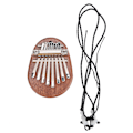 Miniatyrbillede 2 af 8: 8 Tone Kalimba Tommelfingerklaver C Nøgle Mini Bærbar Mahogni Musikinstrument Legetøj Gave Oval