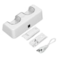 Miniatyrbild 5 av 5: Fjärrkontrollbatteriladdare med strömsladd Stabil bärbar dubbel laddningsstation Dock för Wii Game Remote Control Battery