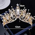Miniatyrbillede 3 af 5: Dronning Krone Gotisk Rhinestone Bryllup Tiaraer og Krone til Bri