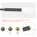 Pikkukuva 1 / 8: 4.3 tuuman LCD 1080P kädessä pidettävä endoskooppi IP67 8 mm vedenpitävä borescopetarkastuskamera 5 m