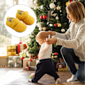 Miniatyrbild 4 av 4: 1 par Unisex Barn Toddler Tofflor Strumpor, Konstgjorda Ulltofflor med Halkfri Gummisula (Inre längd 13.5cm) yellow 13.5cm