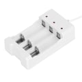 Miniatyrbilde 3 av 5: A03 Hvit ABS Miljøvennlig Høy Temperaturmotstand 3-Sporet USB-Lader Lading for Aa AAA-Batteri