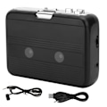 Miniatyrbillede 1 af 5: Bærbar båndafspiller Bluetooth kassetteafspiller FM-radio med AutoReverse-funktion (sort)
