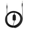 Miniatyrbilde 1 av 5: TPE Svart bærbar spillhodesett hodetelefon lydkabel med 3,5 mm plugg for Logitech Astro A10/A40/A30/A50
