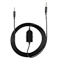 Miniatyrbillede 1 af 5: TPE sort bærbart gaming headset hovedtelefon lydkabel med 3,5 mm stik til Logitech Astro A10/A40/A30/A50