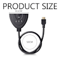 Miniatyrbild 5 av 5: HDMI-switch för dina multimedia behov, stöder Full HD, stabil videoöverföring, 3 in 1 ut manuell växling för hemunderhållning och kontor