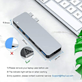 Miniatyrbild 2 av 5: USB C Hub Adapter för MacBook Pro/Air 2020 2019 2018, 6 i 1 U