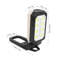 Miniatyrbillede 4 af 5: Bærbar COB arbejdslampe USB genopladelig sammenklappelig arbejdslampe wi