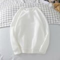 Miniatyrbild 1 av 2: Långärmad herrtröja Rund Hals Casual Enfärgad Sweatshirt Höst Vinter Grå XXL