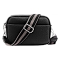 Miniatyrbillede 1 af 5: Crossbody taske til kvinder, lille læder kamerataske tyk rem Cross-body tasker, Triple lynlås skuldertaske