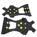 Miniatyrbilde 1 av 2: Ett par utendørs 10-piggers Anti-slip is-snø piggsko grep Gripper Camping sko dekker (XL)