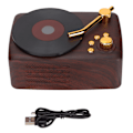 Pikkukuva 2 / 8: Bluetooth-kaiutin Stereo USB-lataus Retro-levysoittimen muotoilu Mini langaton kaiutin autoon, kannettavaan tietokoneeseen ja matkapuhelimeen