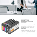 Miniatyrbillede 7 af 8: Printerpatroner med flydende blæk, smart chip, praktisk BK C M Y blækpatron til OfficeJet Pro 8210