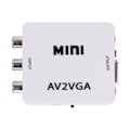 Pikkukuva 1 / 5: 480P Mini Composite AV VGA-sovitin TV-digiboksi Audio Video -muunnin (valkoinen)