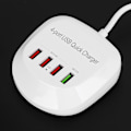 Miniatyrbilde 6 av 6: Spenning AC100-240V Bærbar 4 Porter USB Lader QC3.0 2.4A5V9V12V 3 USB 5V Utgangsport Reiseladere 36WEU