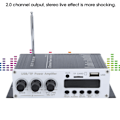 Miniatyrbilde 8 av 8: USB Minnebrikke Digitalspiller FM Bluetooth 4.2 Bil Strøm HiFi Stereo Lydforsterker