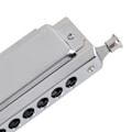 Miniatyrbillede 3 af 8: Kromatisk Harmonika 10 Huller 40 Toner 2‑Sidet Polyfonisk Spille Mundharmonika Sølv
