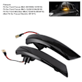 Miniatyrbild 6 av 8: Par Blinkers för backspegel Dynamisk LED Flytande Ljus Blinkers Passar för Ford Focus MK 2 3