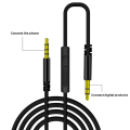 Pikkukuva 4 / 5: 3,5 mm:n uros-uros-äänikaapeli mikrofonilla puhelimelle, kuulokkeille ja autolle