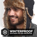 Miniatyrbild 4 av 4: Vinter Trooper Hattar för Män och Kvinnor Kallt Väder Snöutrustning Black