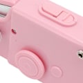 Miniatyrbillede 4 af 8: Håndholdt symaskine til udjævning af sting, bærbar elektrisk symaskine til hjemmet, rejser, pink