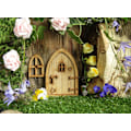 Miniatyrbild 3 av 7: Träfédörrar, Utskurna Träälvdörrar för DIY Julpyssel, Slät Yta Omålade Träfédörrar 20 st