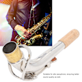Miniatyrbillede 7 af 8: Altsaxofon Hals Bøjning 24.5mm Sax Del Instrument Tilbehør til Udskiftning Sølv