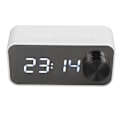 Miniatyrbillede 2 af 5: Trådløs Bluetooth-højttaler Multifunktion Støjreducerende Temperaturvisning Stemmeudsendelse FM-radio Spejl Vækkeur