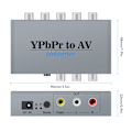 Pikkukuva 4 / 5: YPbPr-AV-muunnin 1080P60 YPbPr-videokaappaus YPbPr-CVBS-komponenttivideomuunninsovitin L/R-äänellä