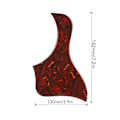 Miniatyrbild 6 av 8: Gitarr plektrumskydd reptålig dekoration förtjockad PVC akustisk gitarr skyddsplatta