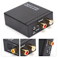 Miniatyrbild 4 av 5: 3,5 mm ljudadapter digital optisk koaxial till analog RCA L R-omvandlare för professionell ljudväxling i hemmet (värd USB-kabel optisk kabel ljud